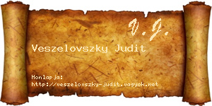 Veszelovszky Judit névjegykártya